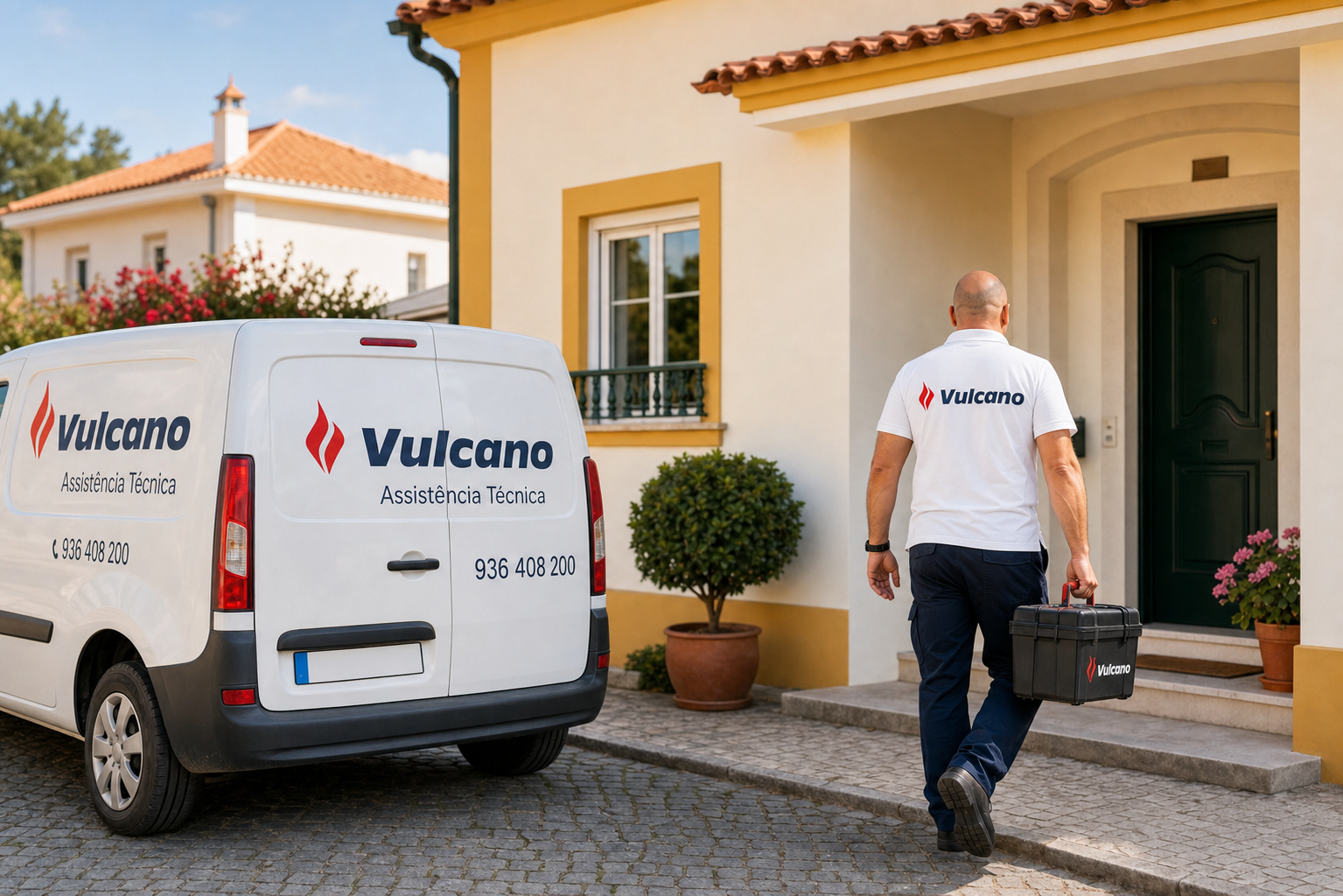 Serviço urgente de assistência Vulcano ao domicílio